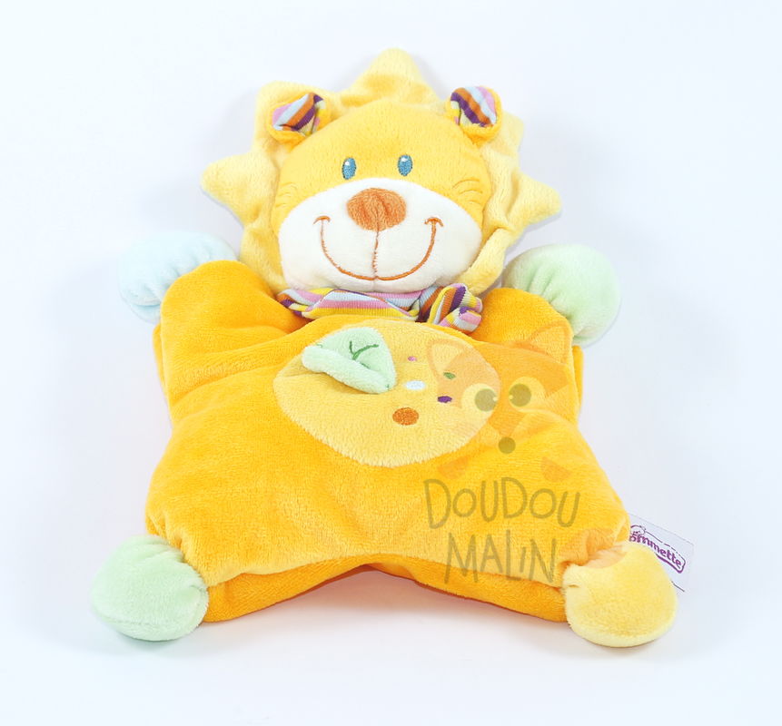  baby comforter lion yellow orange leaf 